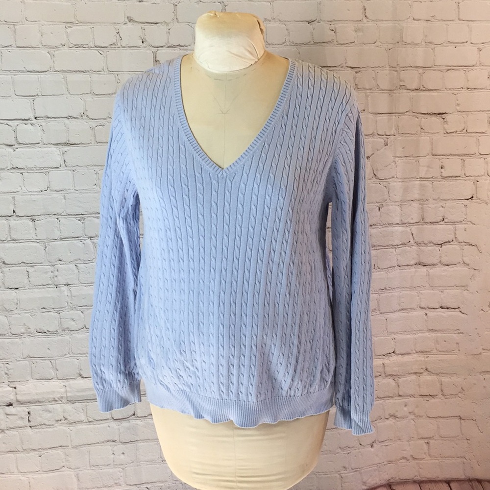 Motherhood Maternity Sweater Pale Blue Knit XL